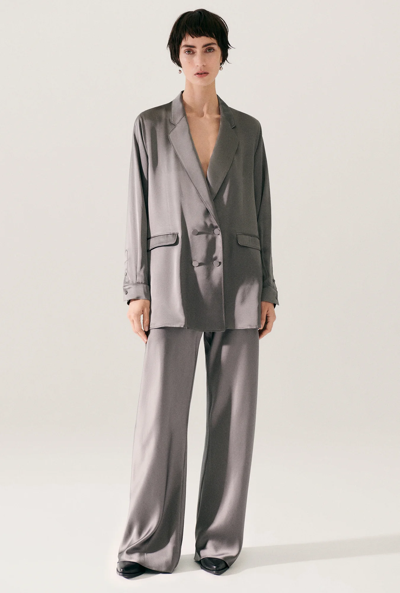 Relaxed Blazer Grey Pearl - Image 4