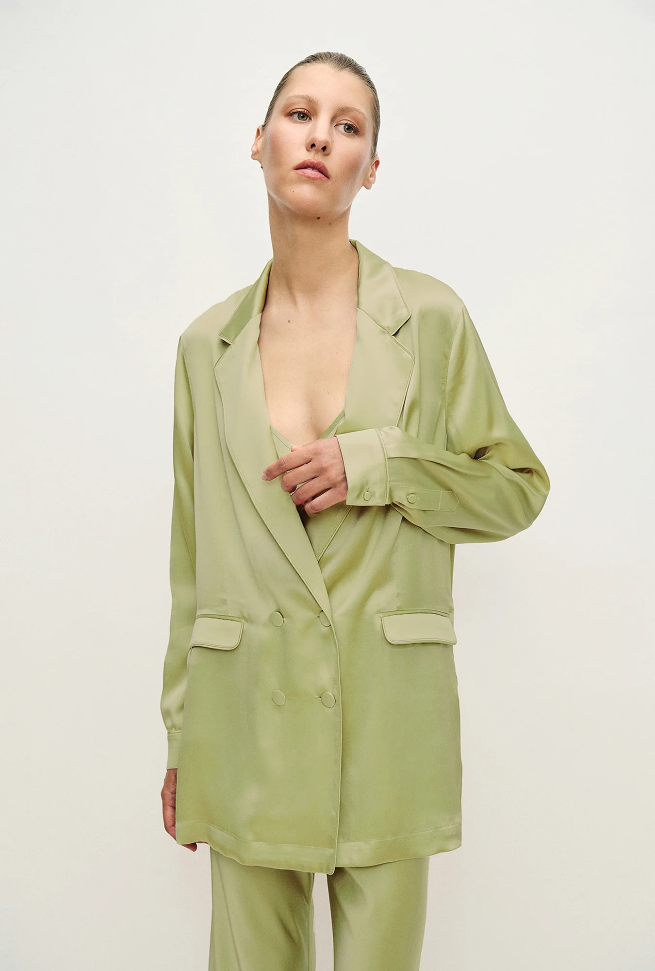 Relaxed Blazer Sage - Image 2