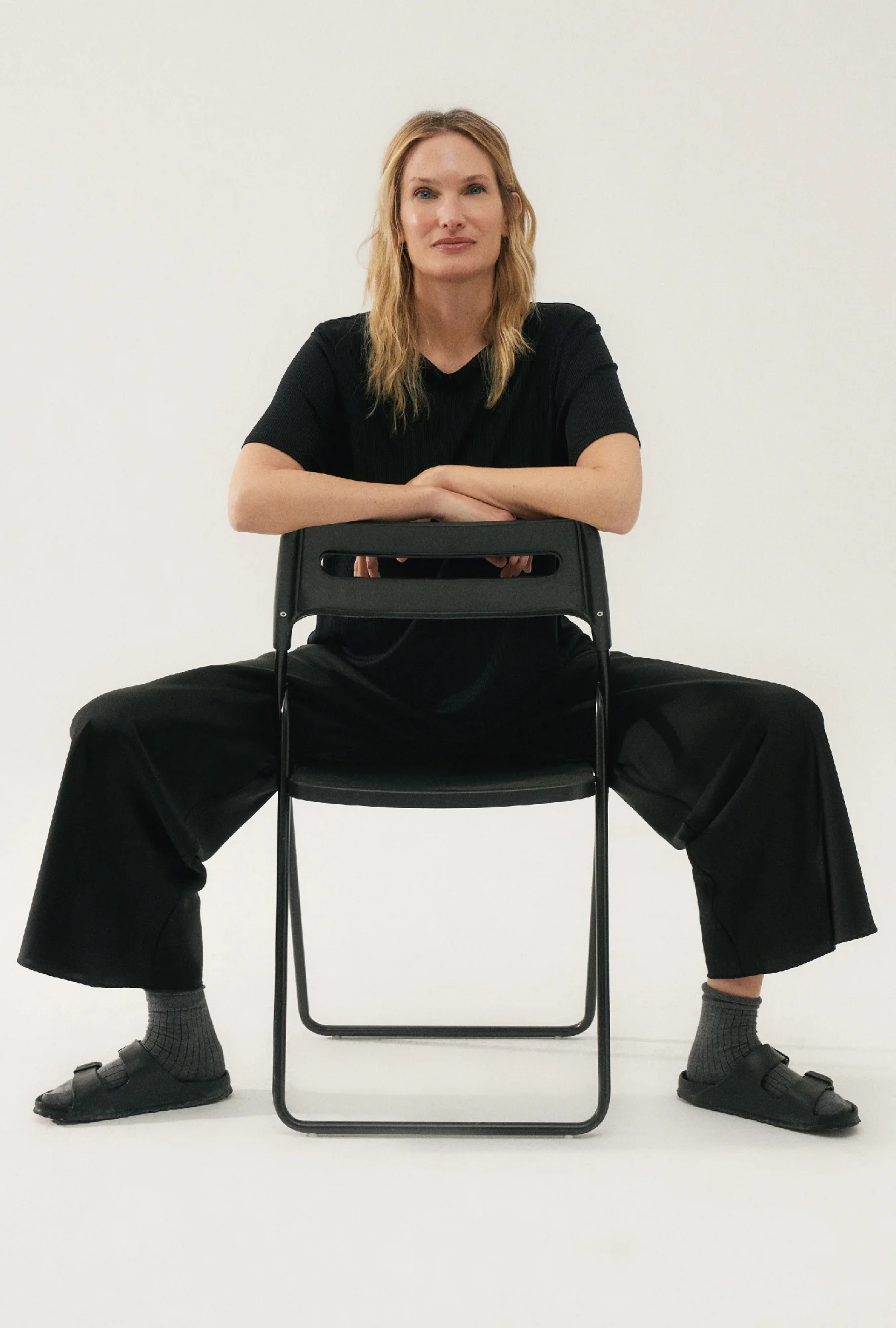 Ribbed T-Shirt Black - Image 4