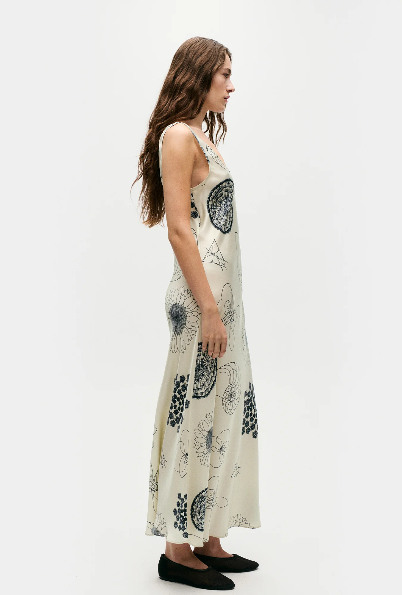 Scoop Neck Dress Fibonacci Off-White - Image 3