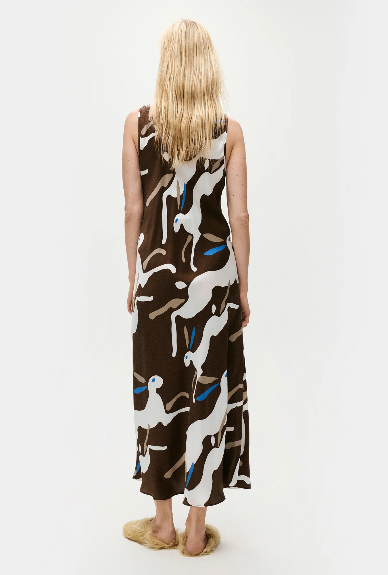 Scoop Neck Dress Rabbit Dark Earth - Image 4