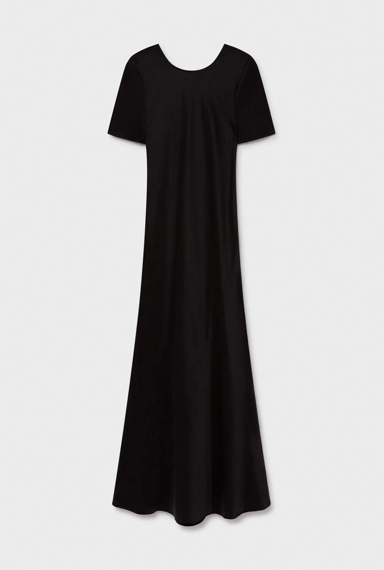 Short Sleeve Bias Dress Black
