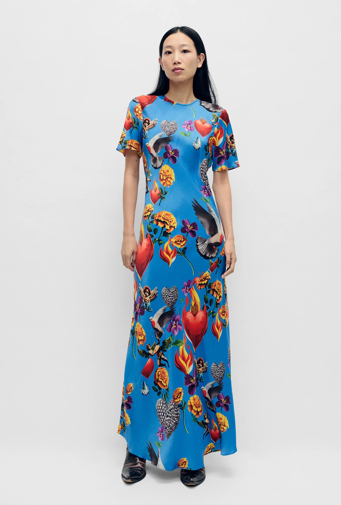 Short Sleeve Bias Dress Dearly Beloved Mirage - Image 2