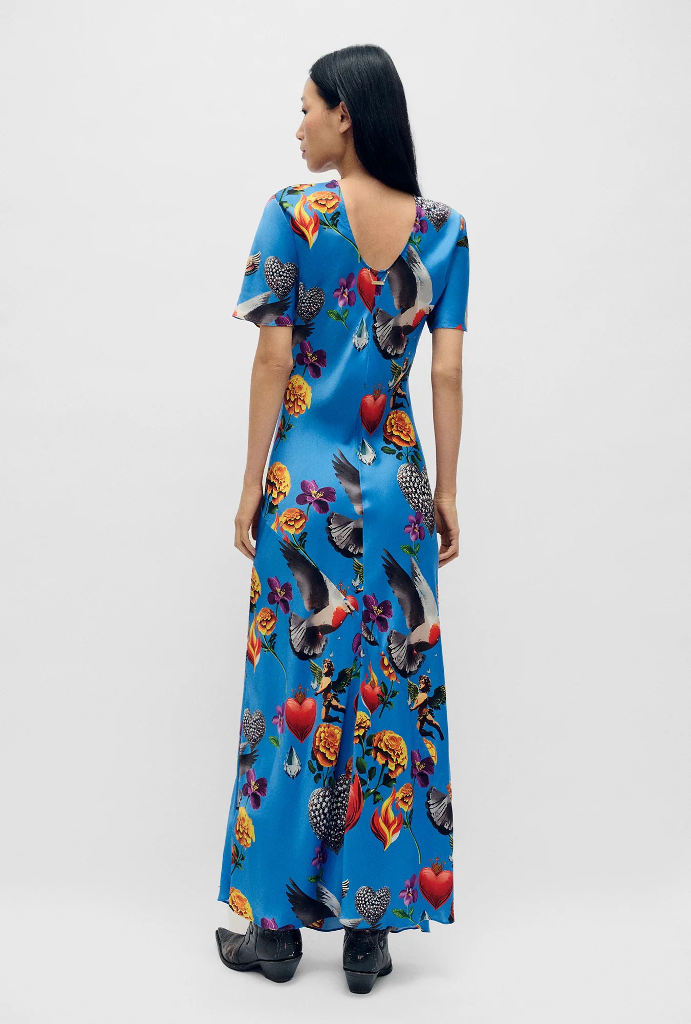 Short Sleeve Bias Dress Dearly Beloved Mirage - Image 3