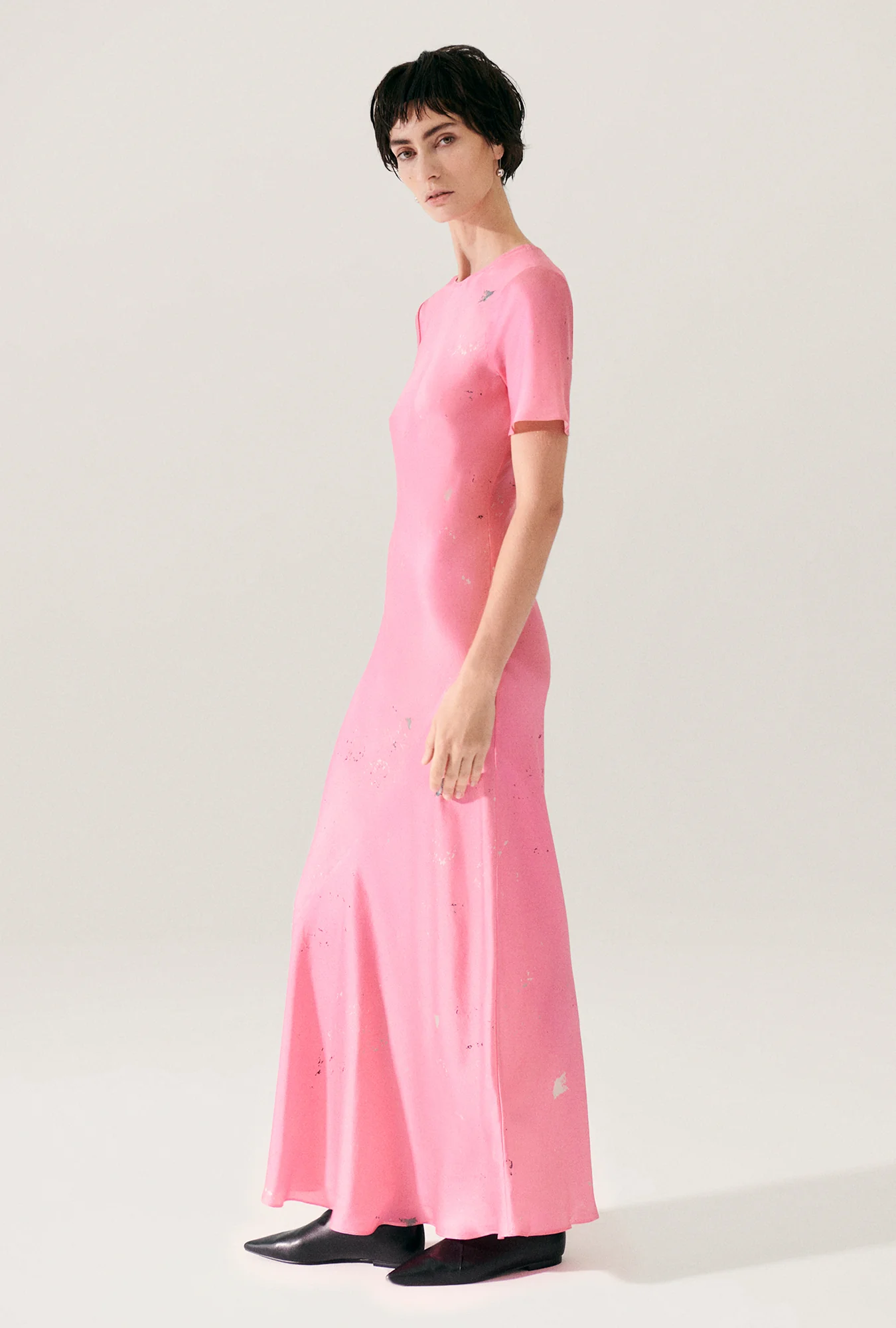 Short Sleeve Bias Dress Hog Wash - Image 2