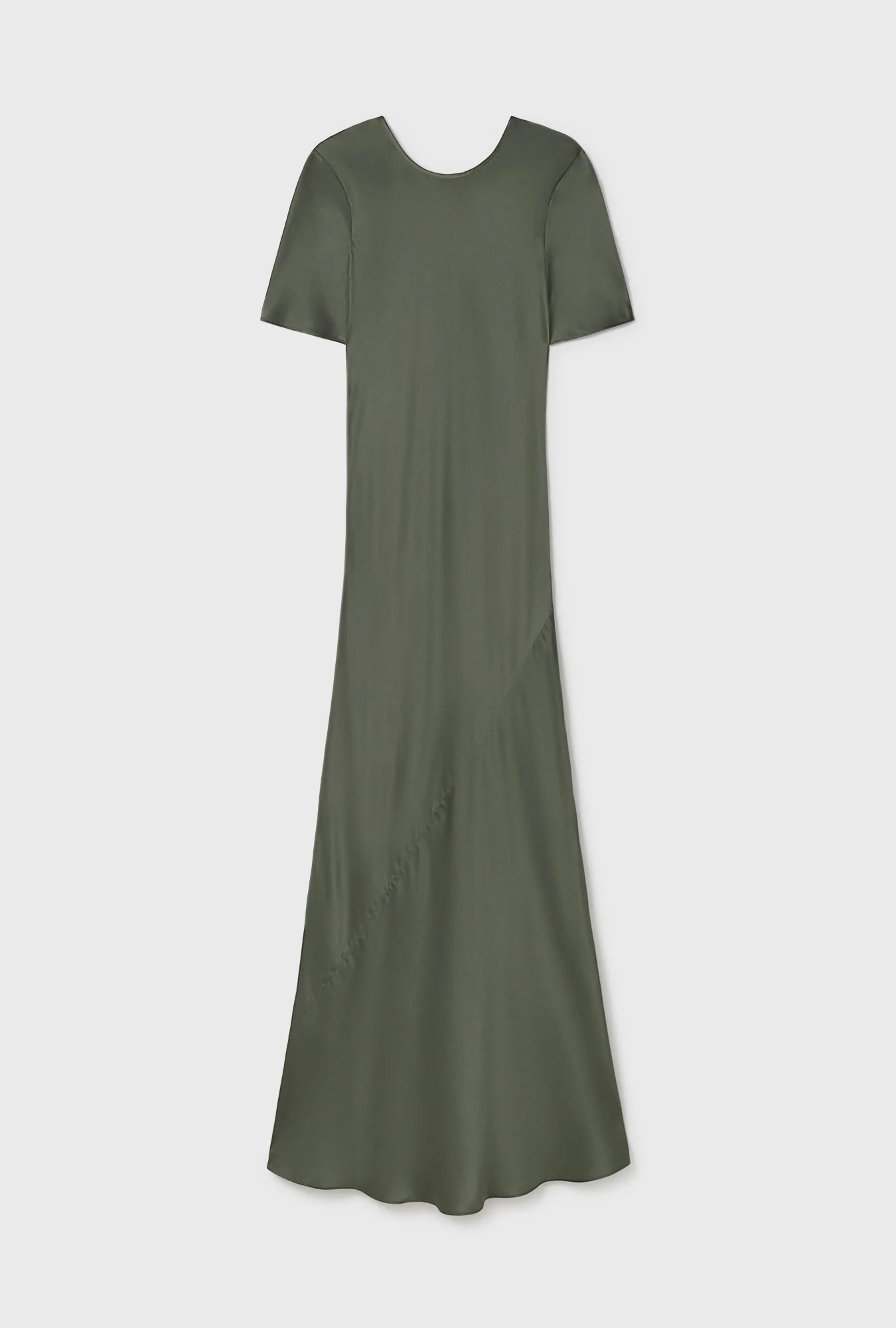 Short Sleeve Bias Dress Thyme