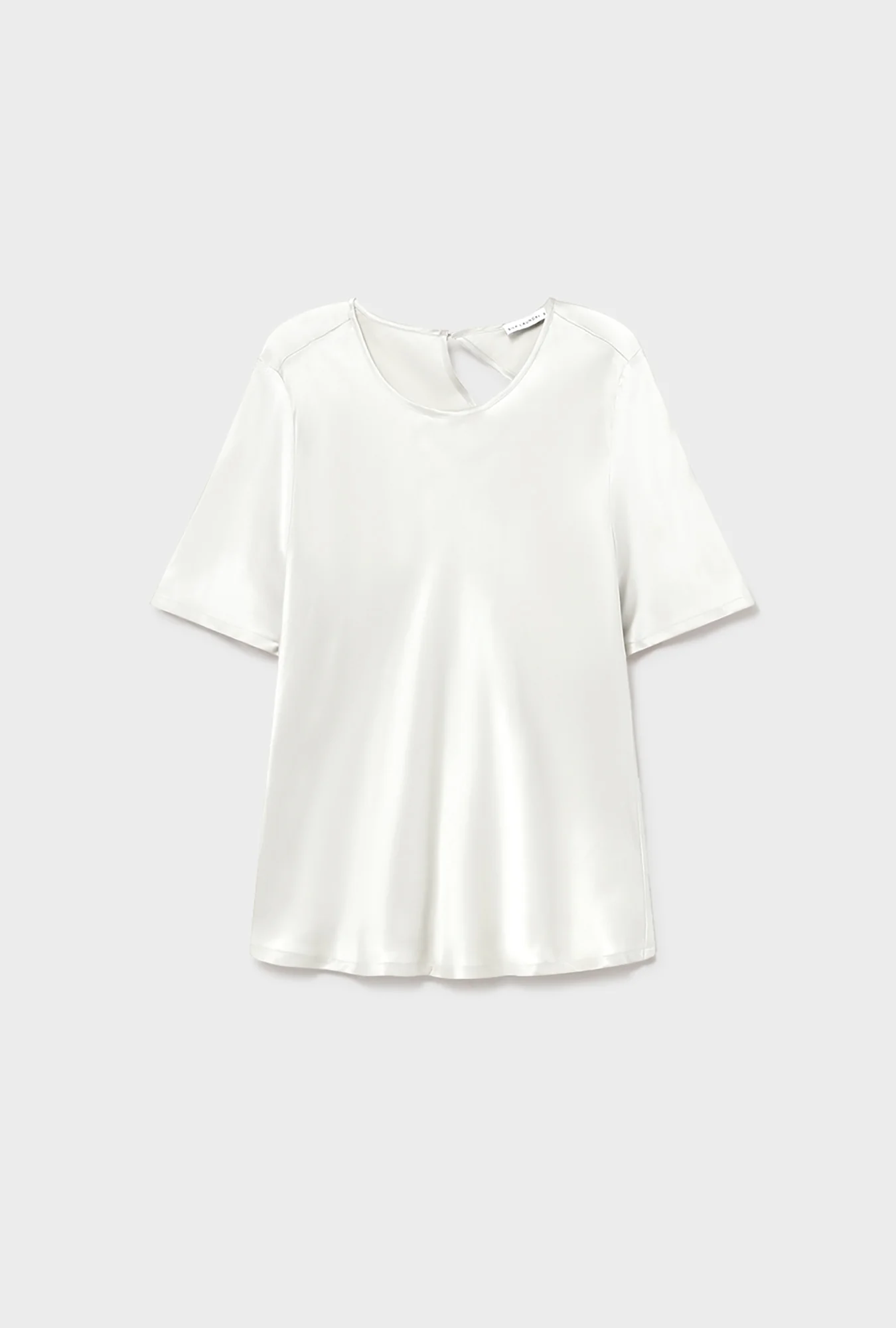 Short Sleeve Bias Top White