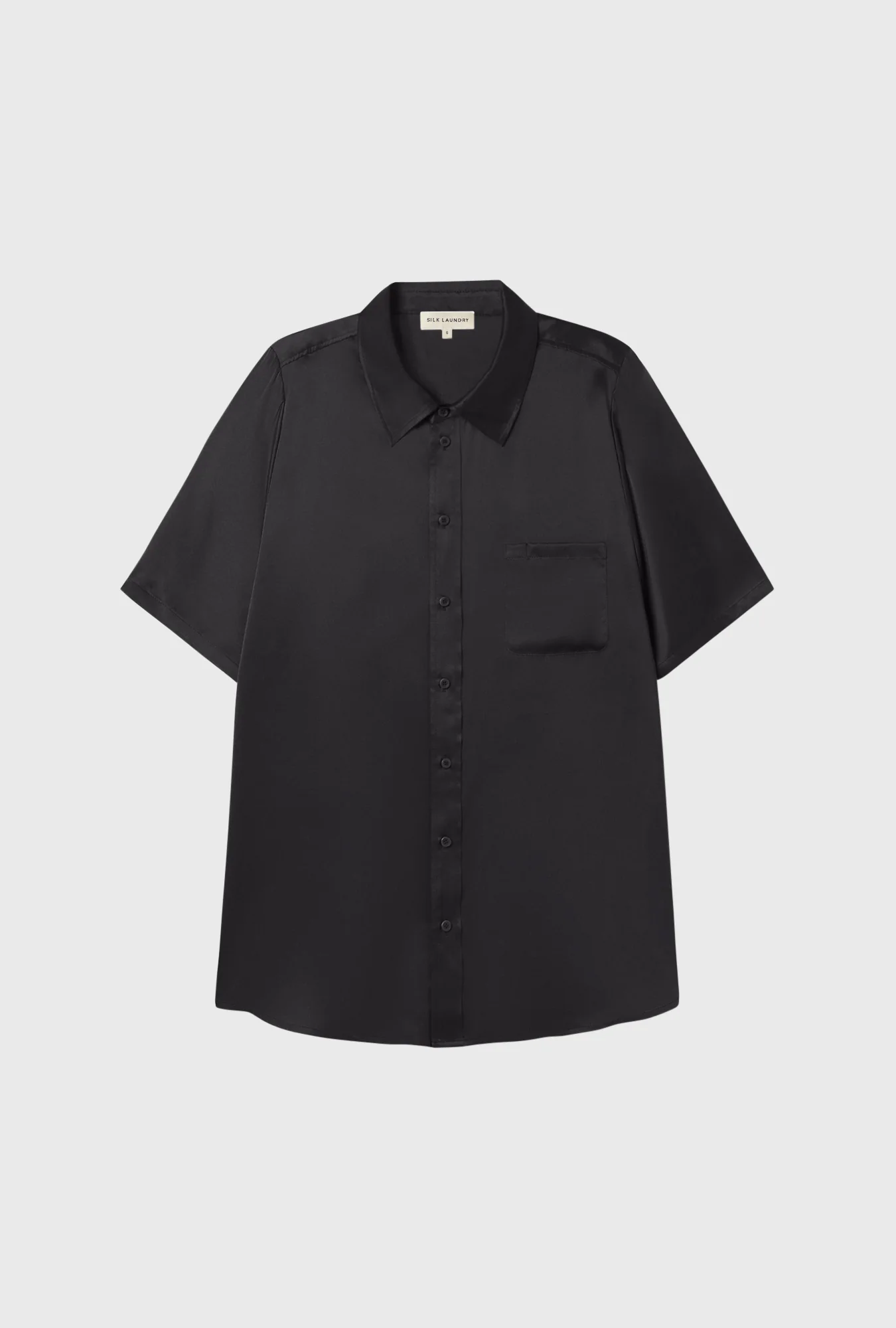 Short Sleeve Boyfriend Shirt Black
