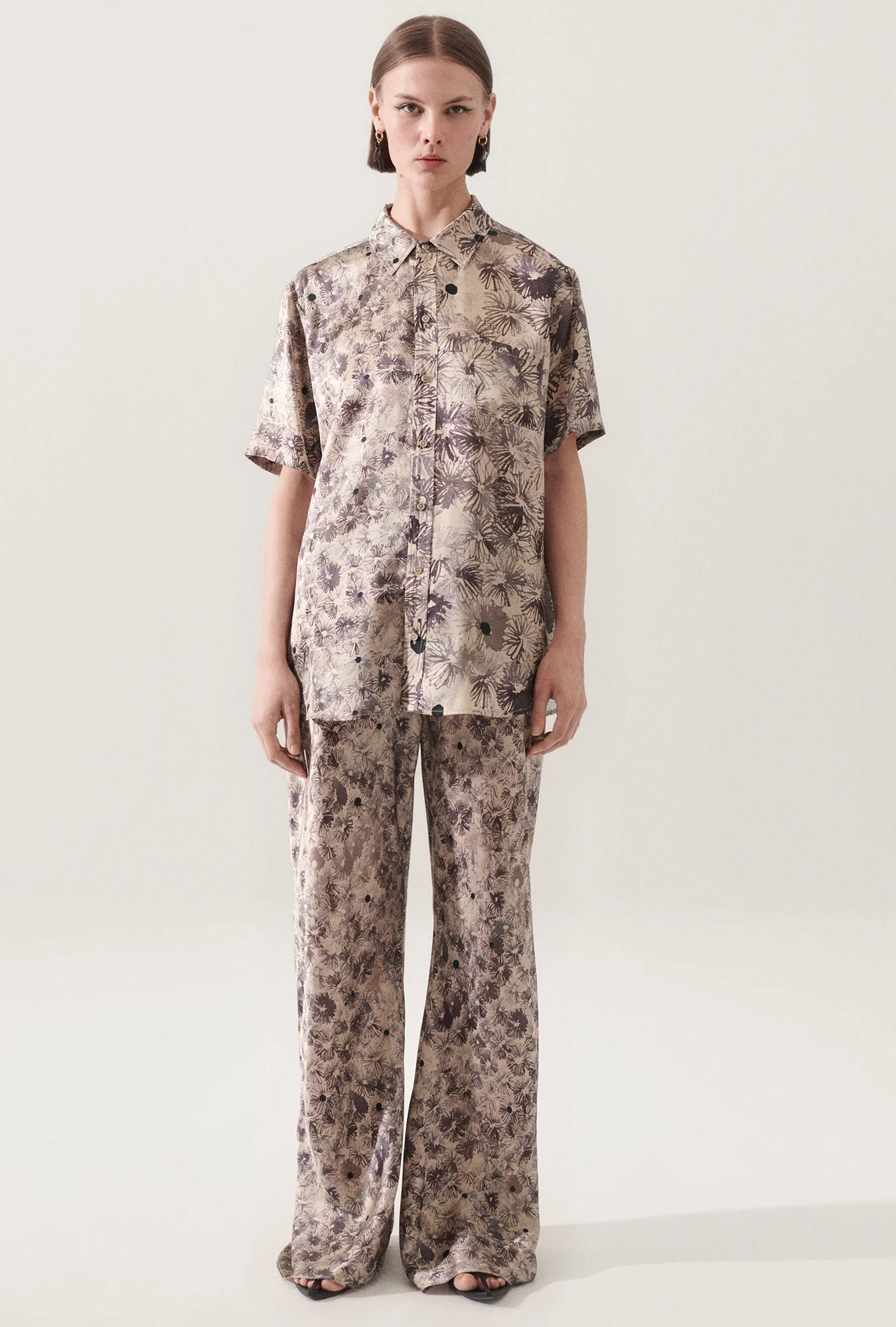 Short Sleeve Boyfriend Shirt Aster Floral - Image 2