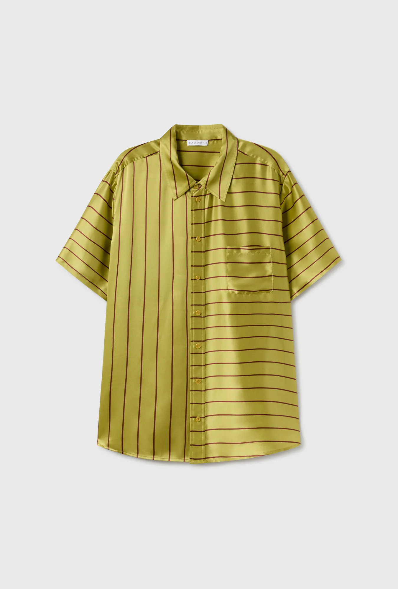 Short Sleeve Boyfriend Shirt Cactus Stripe