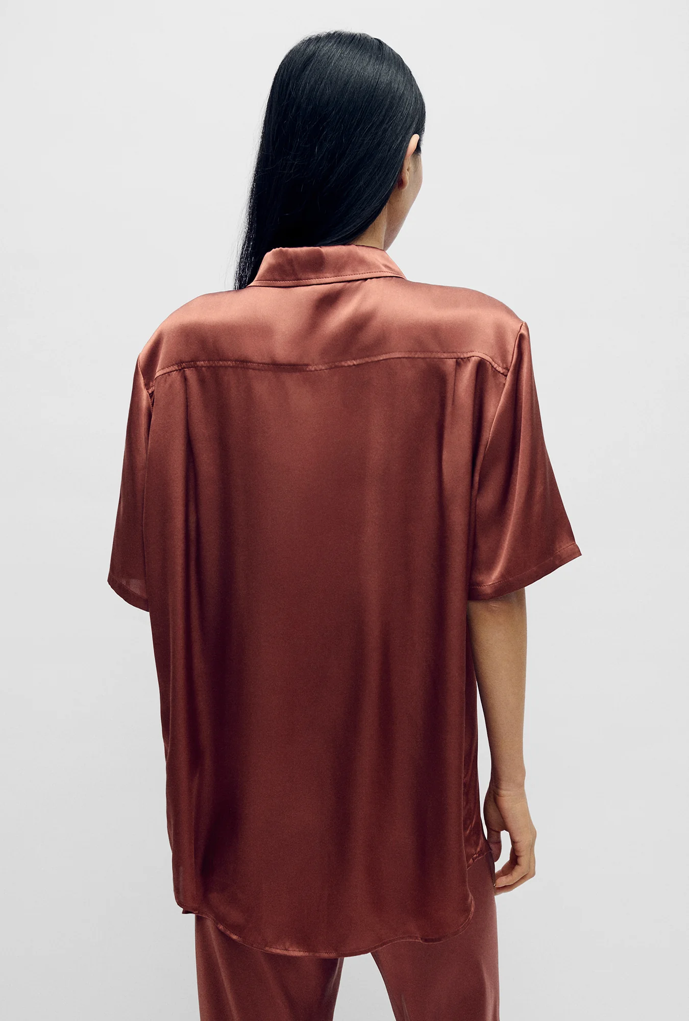 Short Sleeve Boyfriend Shirt Canyon - Image 3