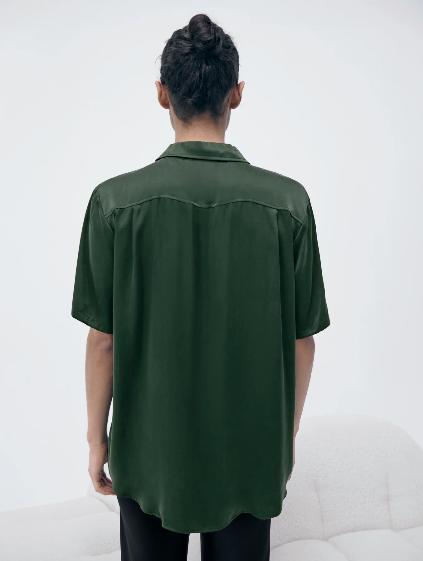 Short Sleeve Boyfriend Shirt Cedar - Image 4