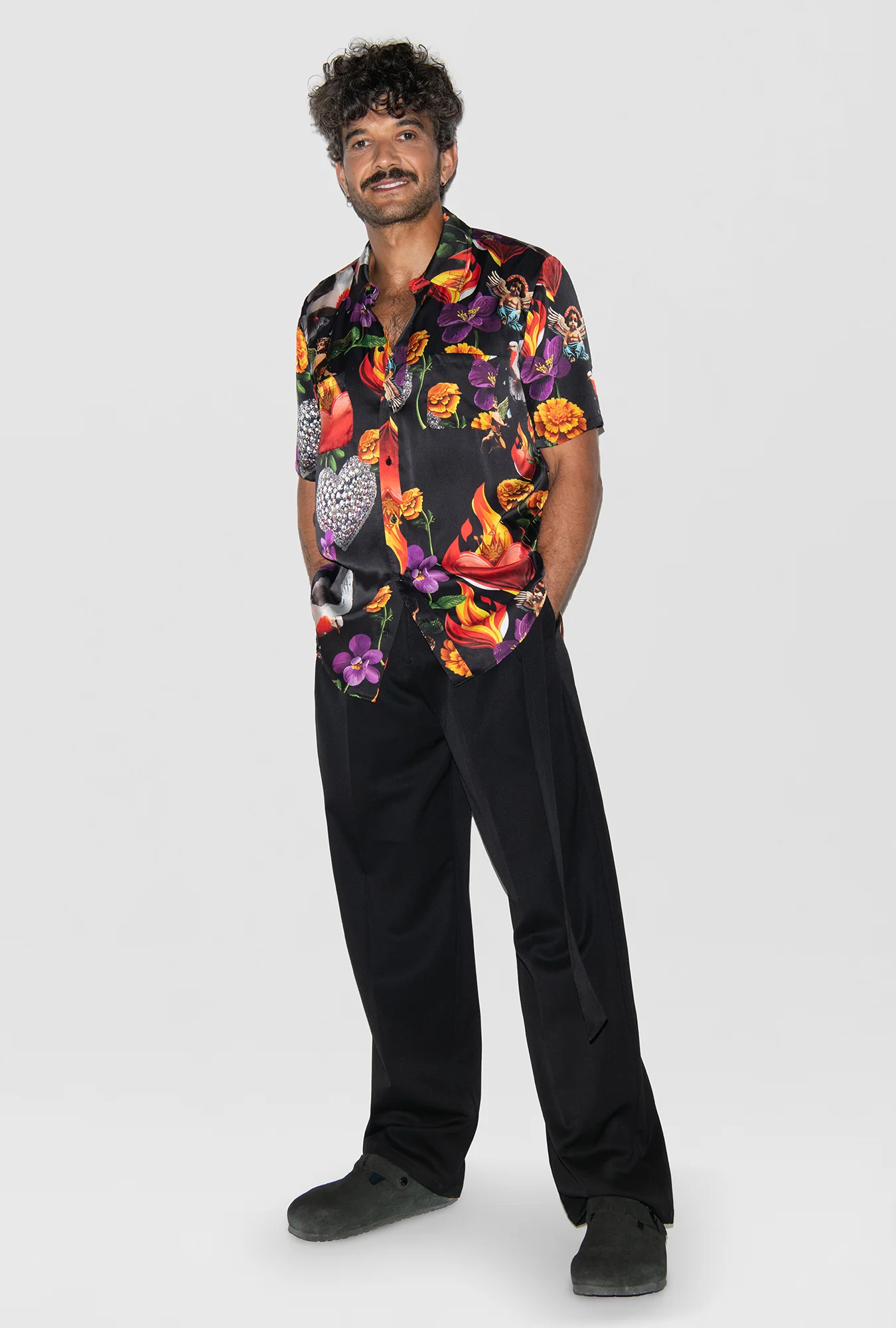 Short Sleeve Boyfriend Shirt Dearly Beloved Black - Image 3
