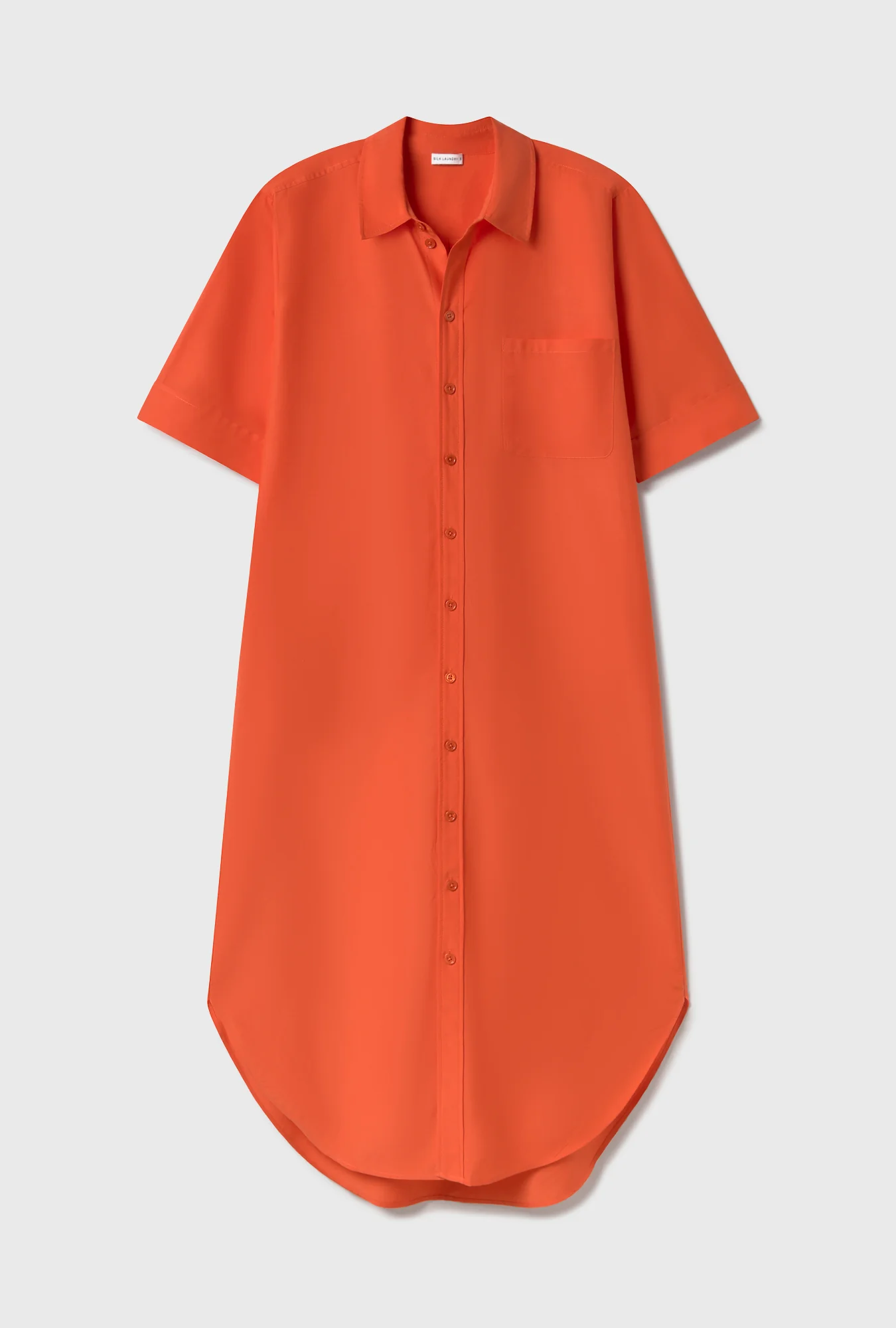 Short Sleeve Boyfriend Shirt Dress Snapper