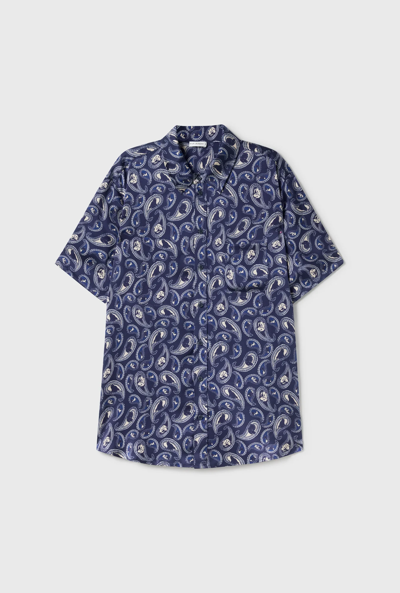 Short Sleeve Boyfriend Shirt Hounds Paisley