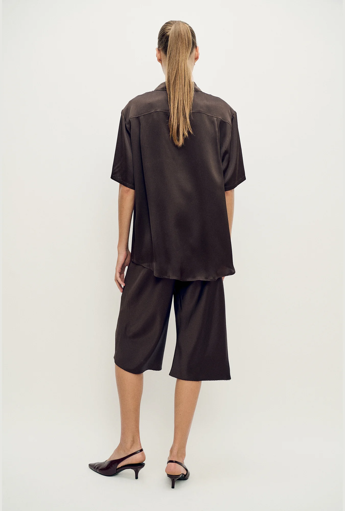 Short Sleeve Boyfriend Shirt Mantis - Image 3
