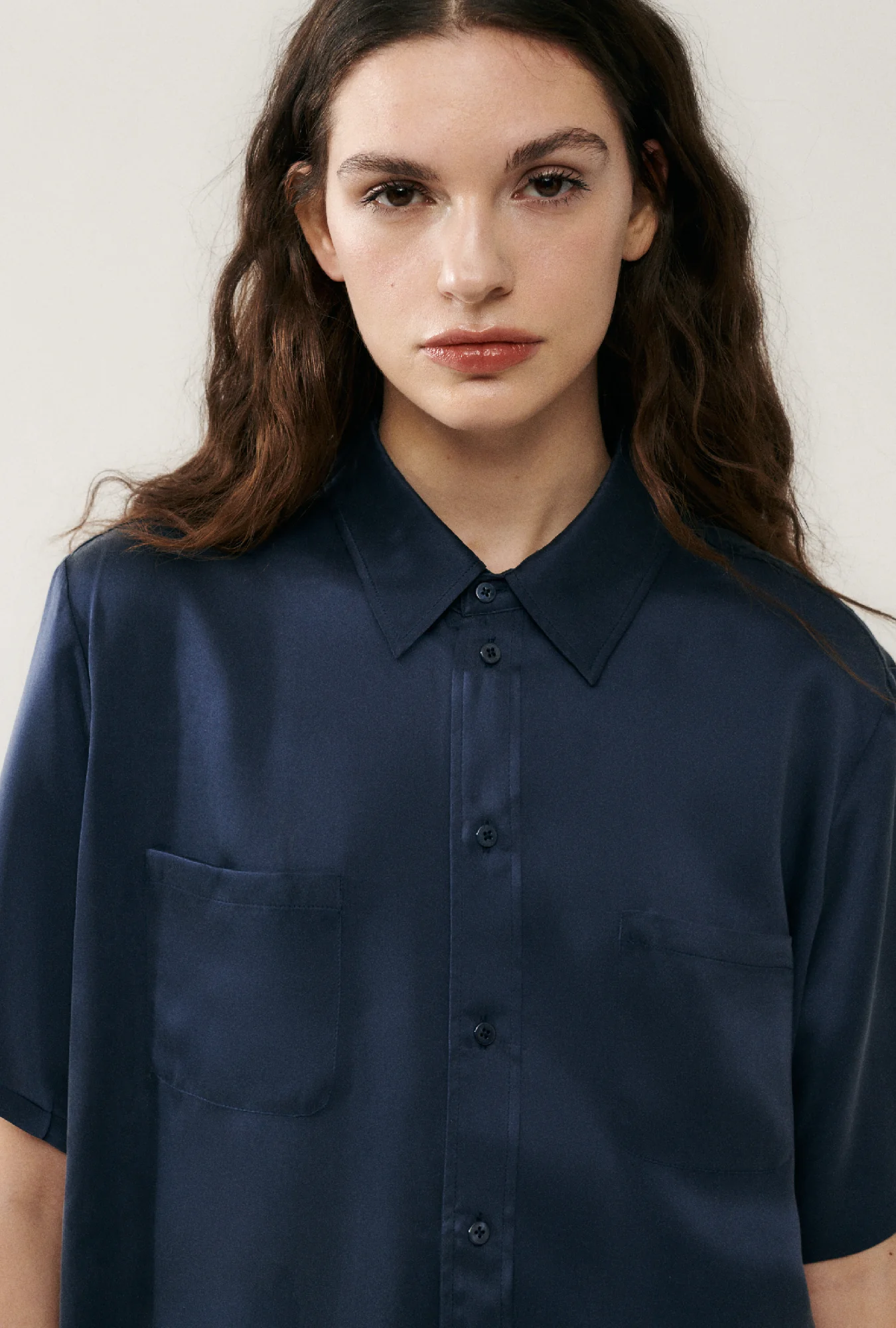 Short Sleeve Boyfriend Shirt Midnight - Image 3