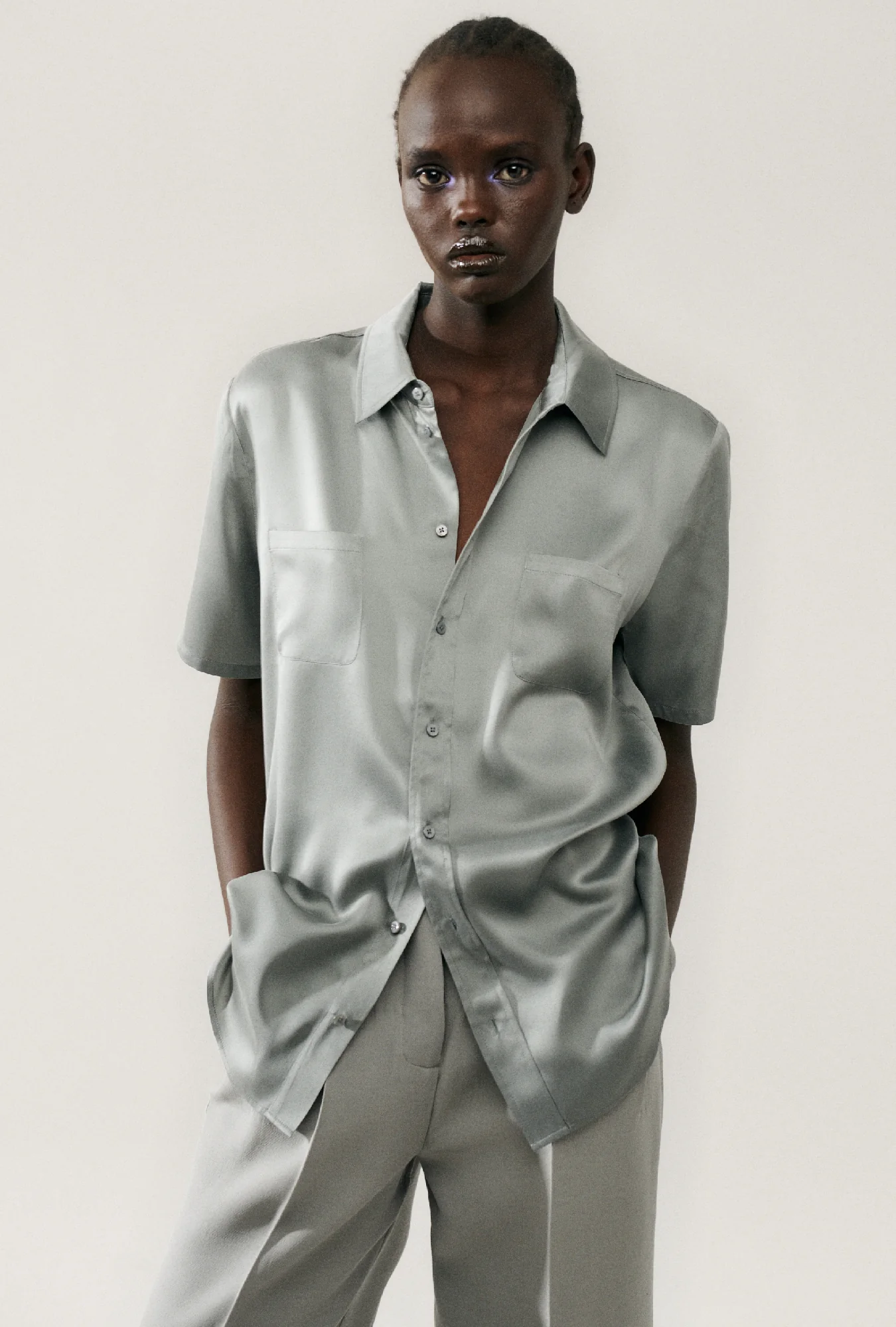 Short Sleeve Boyfriend Shirt Moon - Image 2