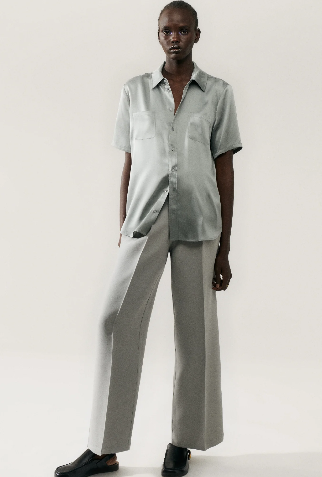 Short Sleeve Boyfriend Shirt Moon - Image 5