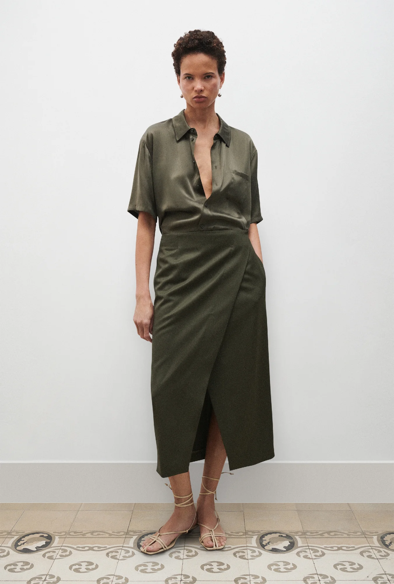 Short Sleeve Boyfriend Shirt Pine - Image 2