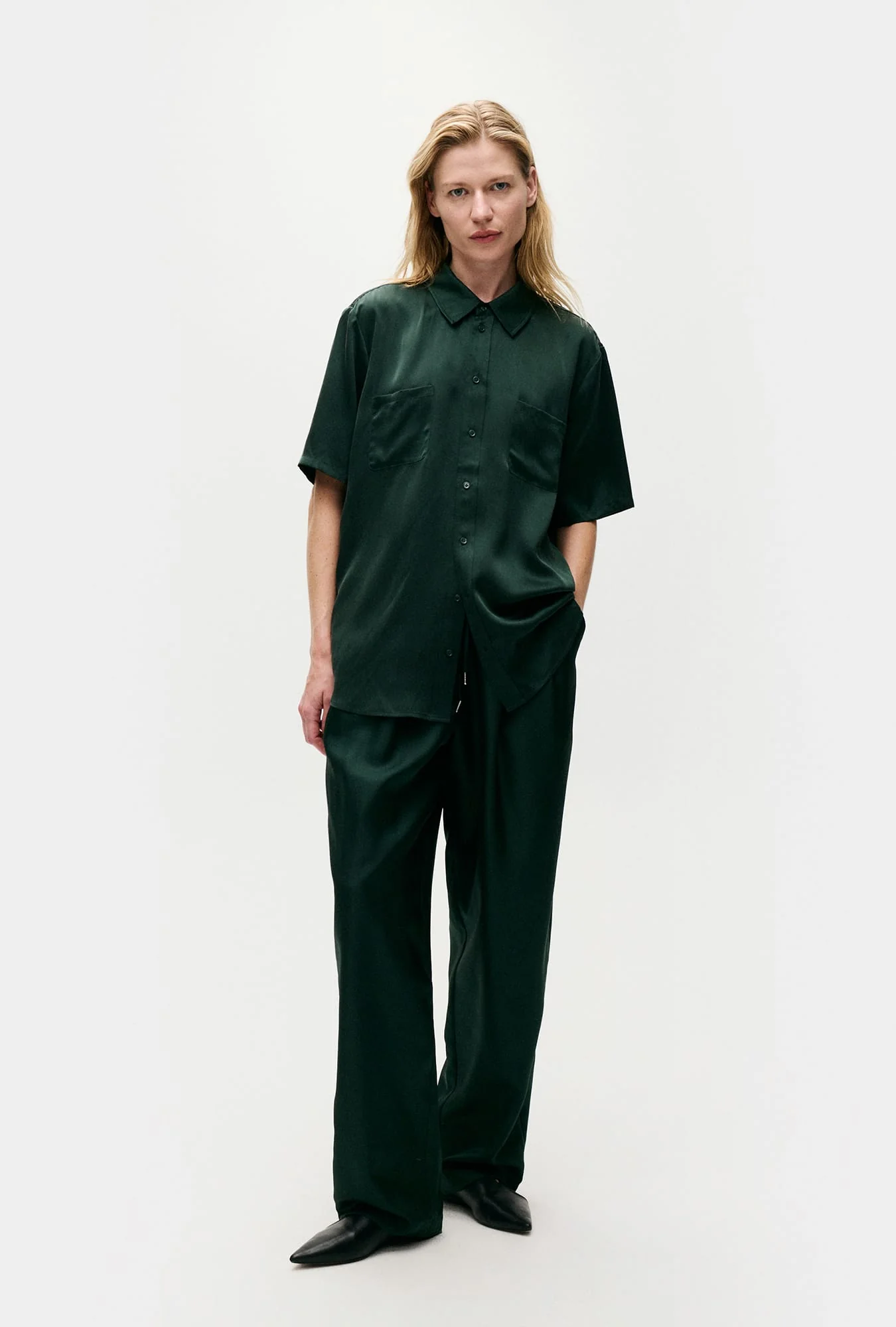Short Sleeve Boyfriend Shirt Scarab - Image 2