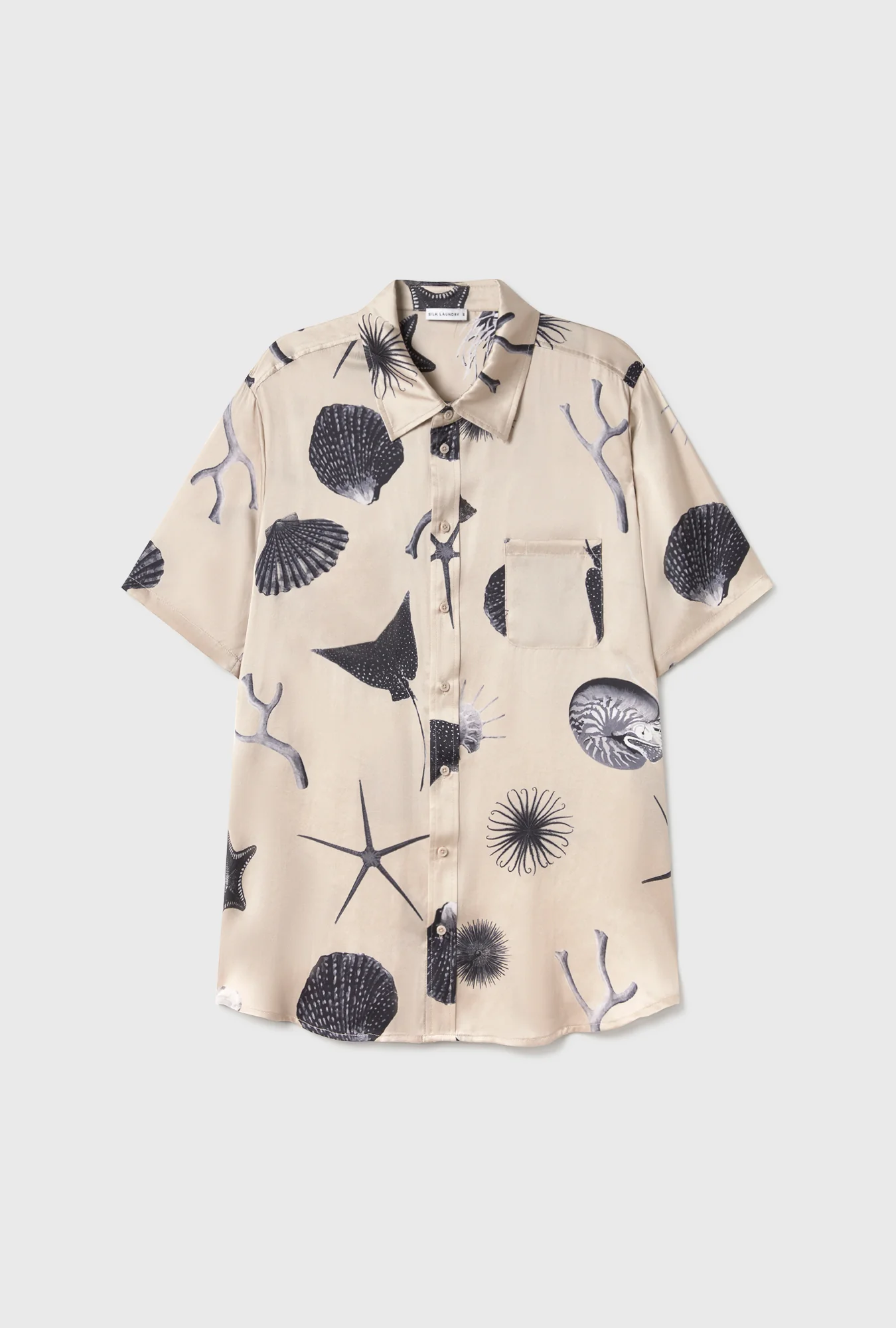 Short Sleeve Boyfriend Shirt Seashells