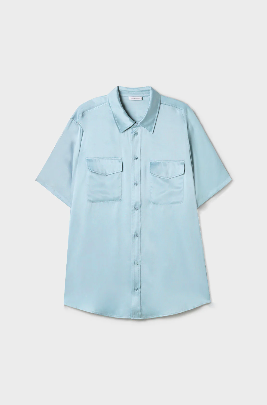 Short Sleeve Boyfriend Shirt Sky