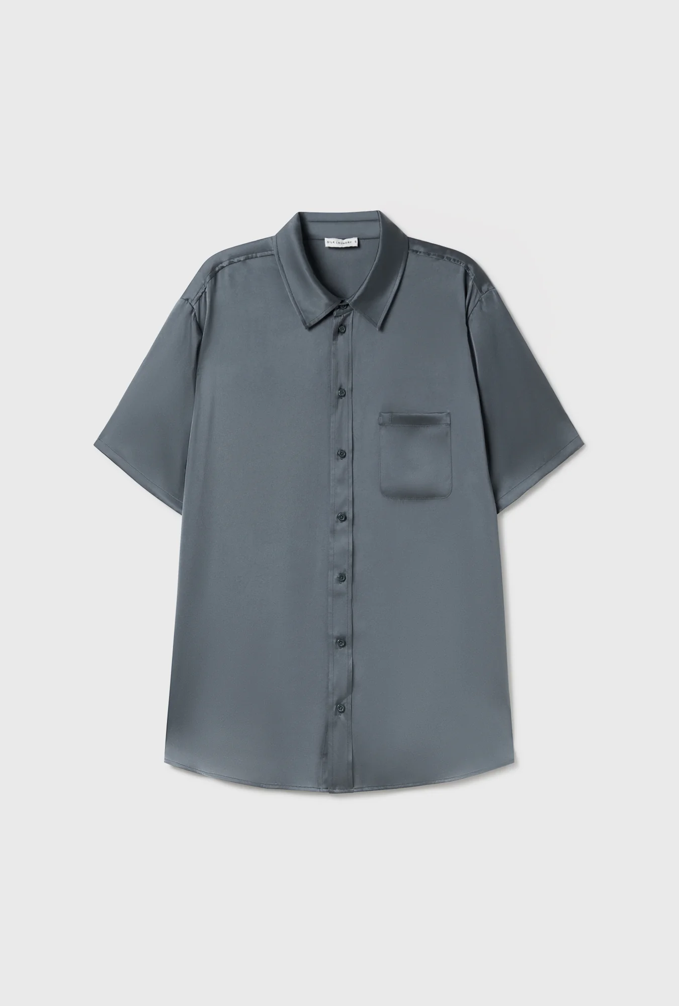 Short Sleeve Boyfriend Shirt Slate