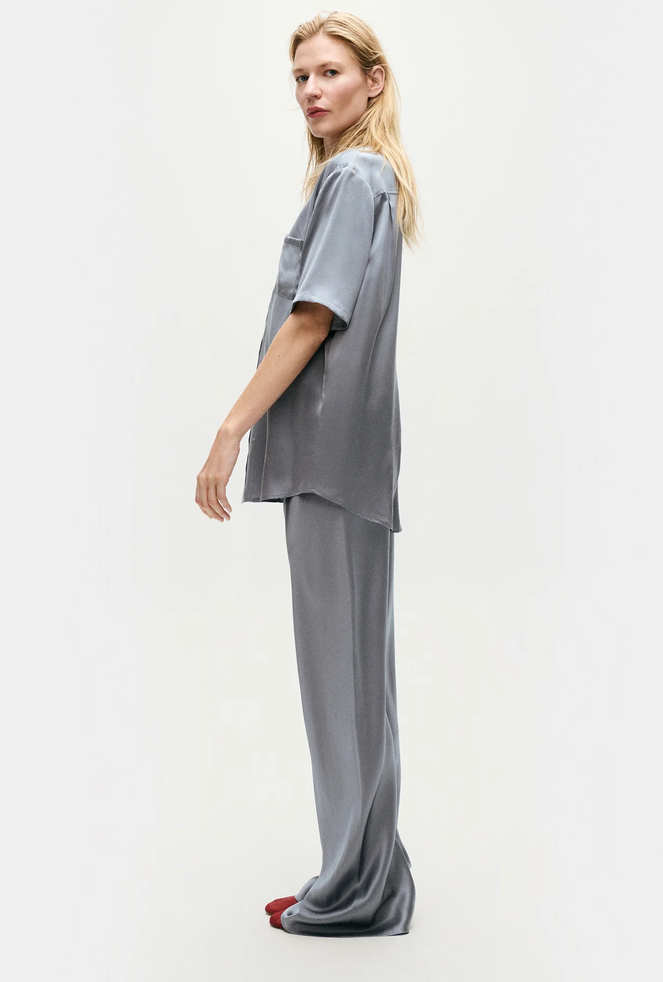 Short Sleeve Boyfriend Shirt Storm - Image 3