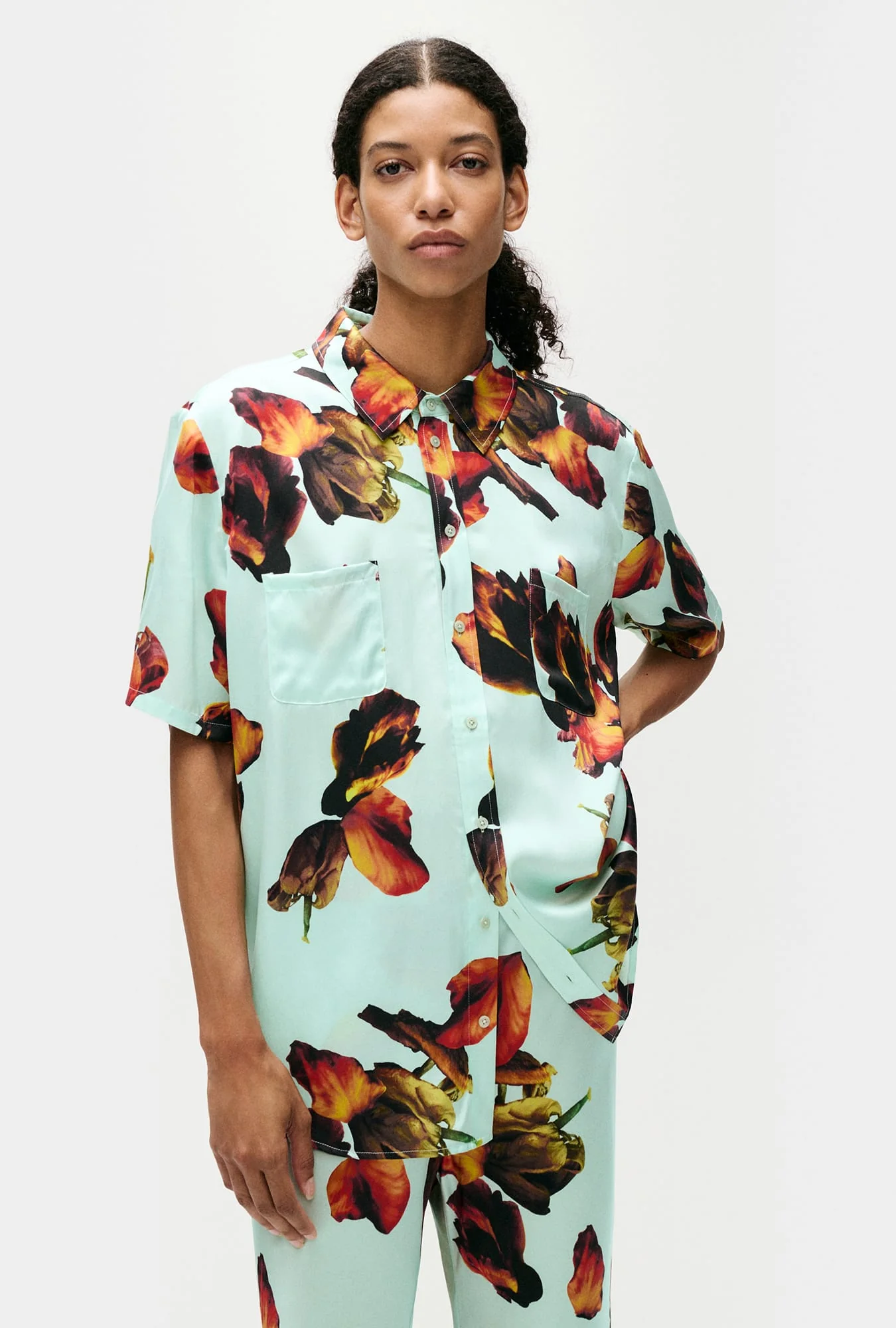 Short Sleeve Boyfriend Shirt Tulipa Dew - Image 4