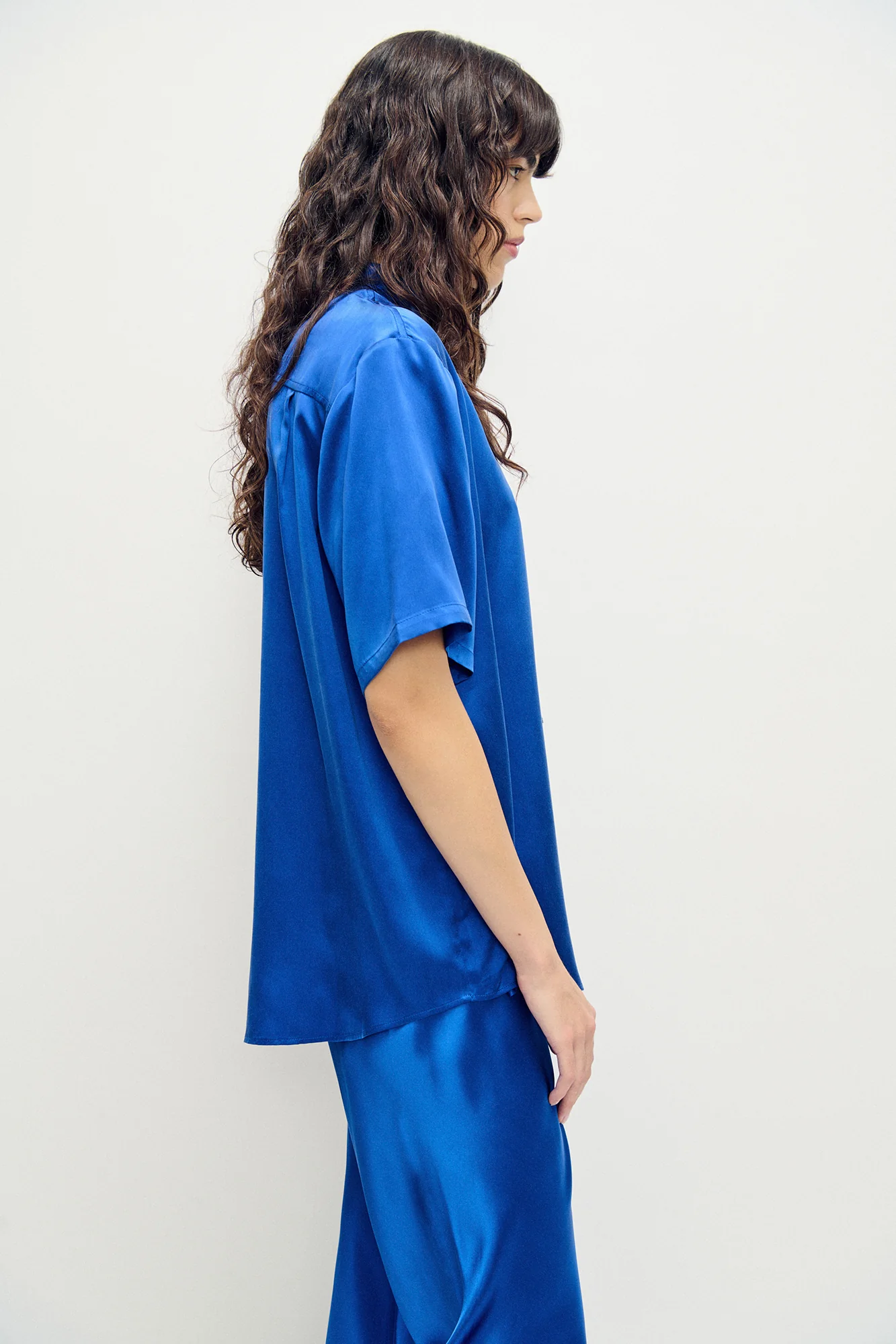 Short Sleeve Boyfriend Shirt Wedgwood - Image 3