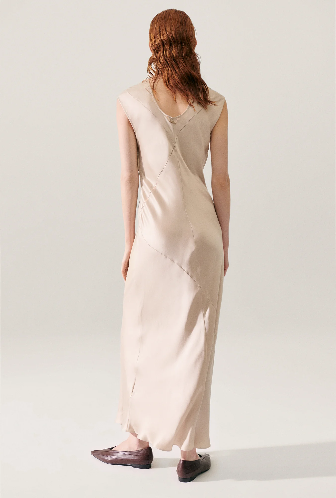 Splice Sleeveless Dress Hazelnut - Image 3