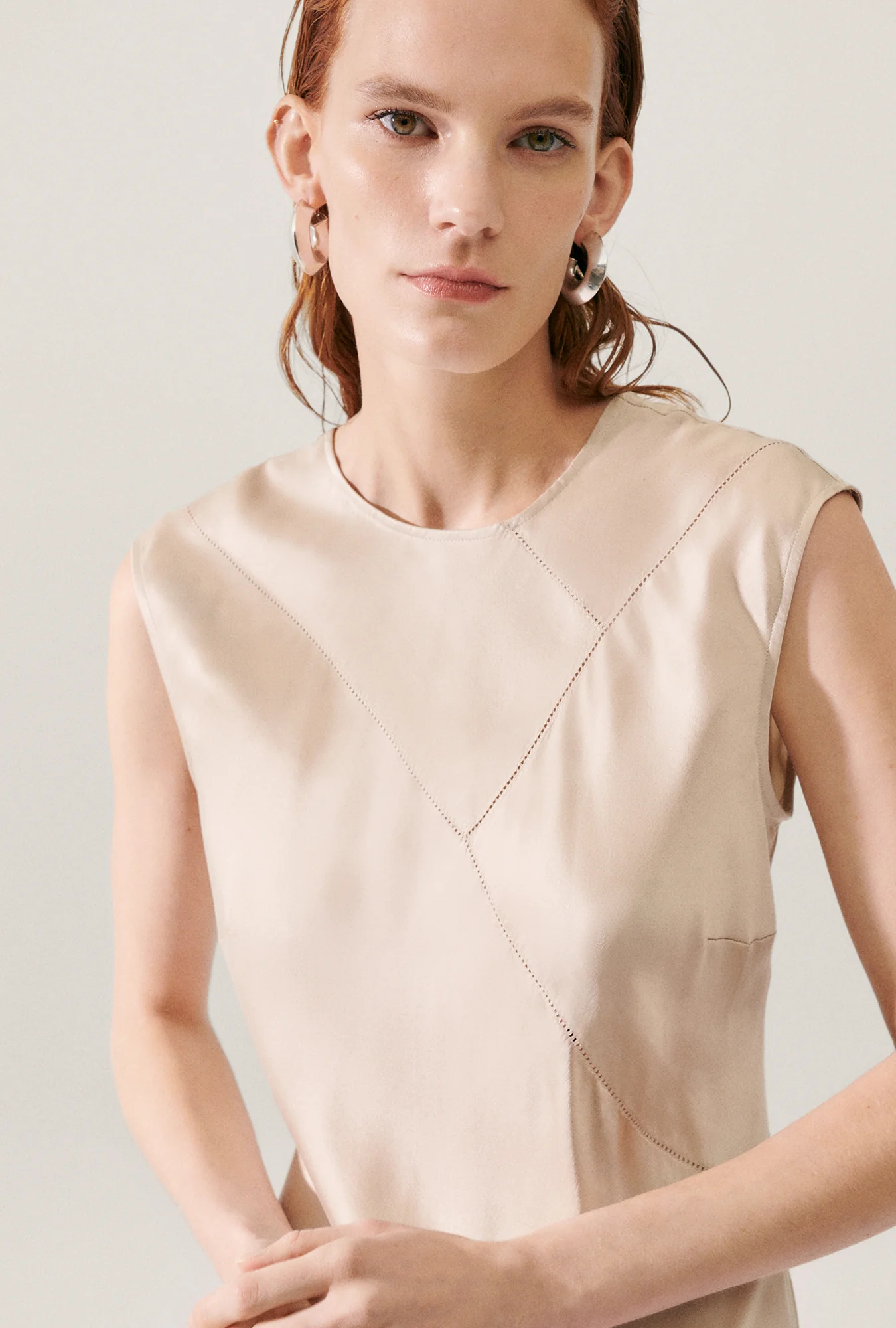 Splice Sleeveless Dress Hazelnut - Image 4