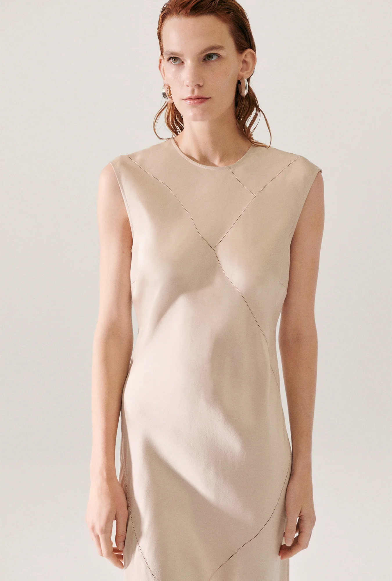 Splice Sleeveless Dress Hazelnut - Image 5
