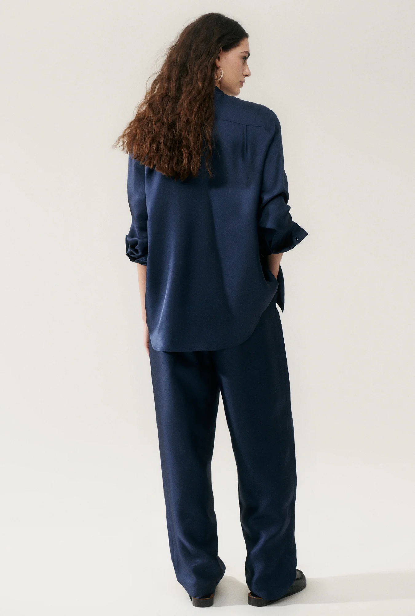 Twill Boyfriend Shirt Midnight - Image 4