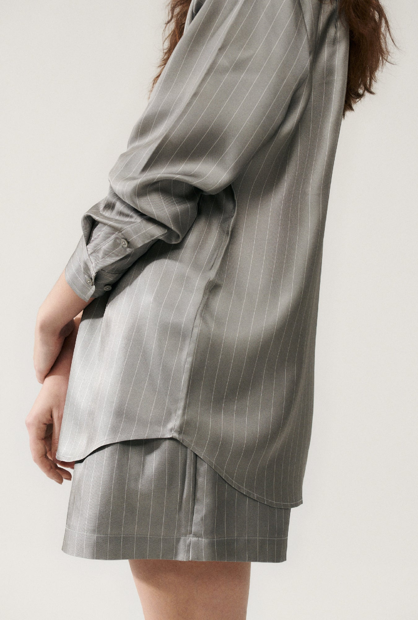 Twill Boyfriend Shirt Moon Pinstripe - Image 6