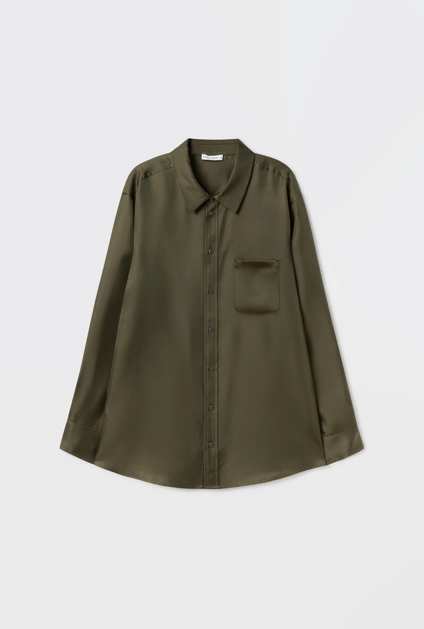 Twill Boyfriend Shirt Pine
