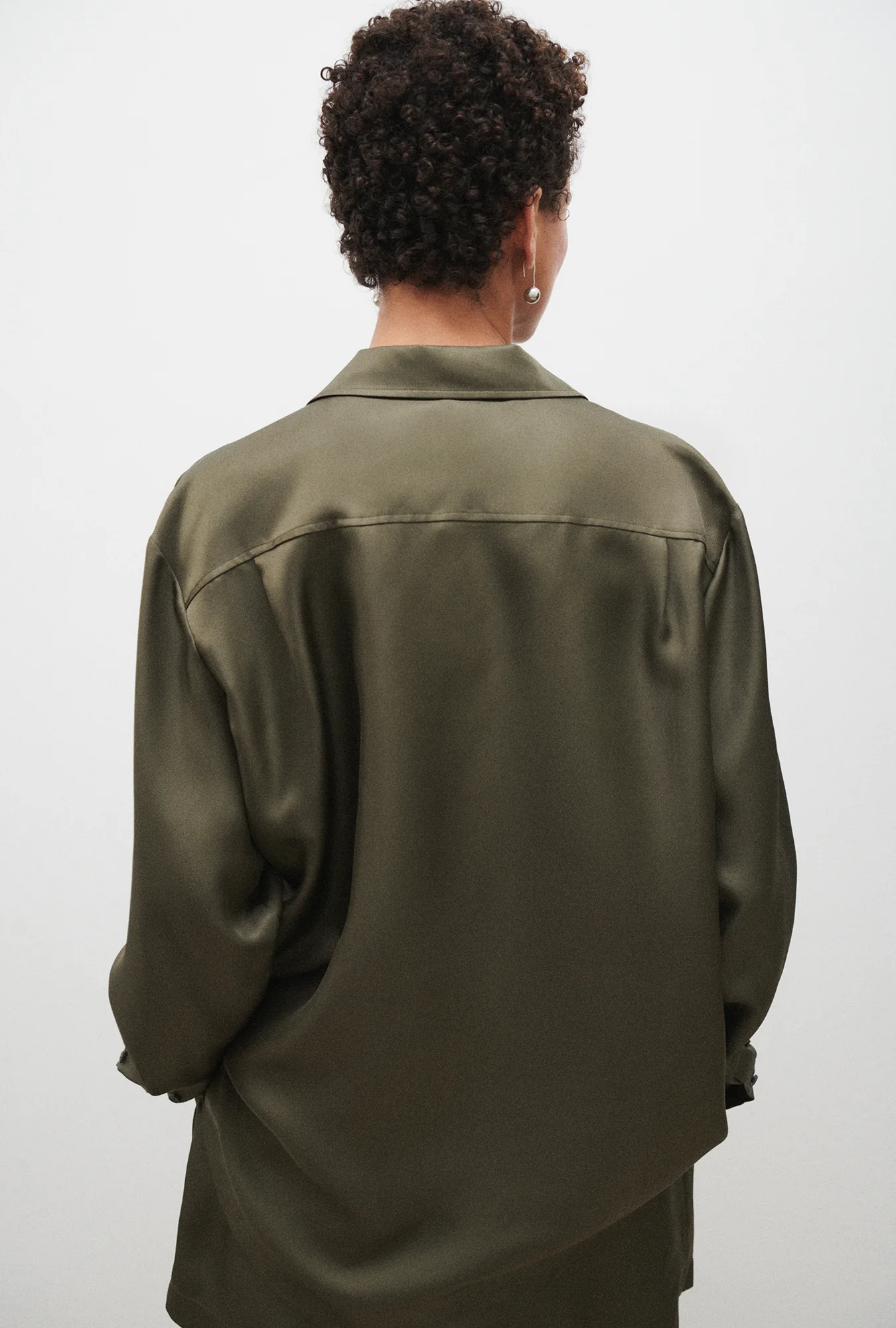 Twill Boyfriend Shirt Pine - Image 3