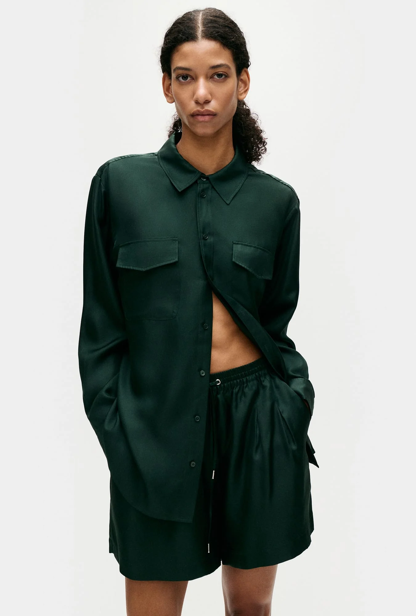 Twill Boyfriend Shirt Scarab - Image 2