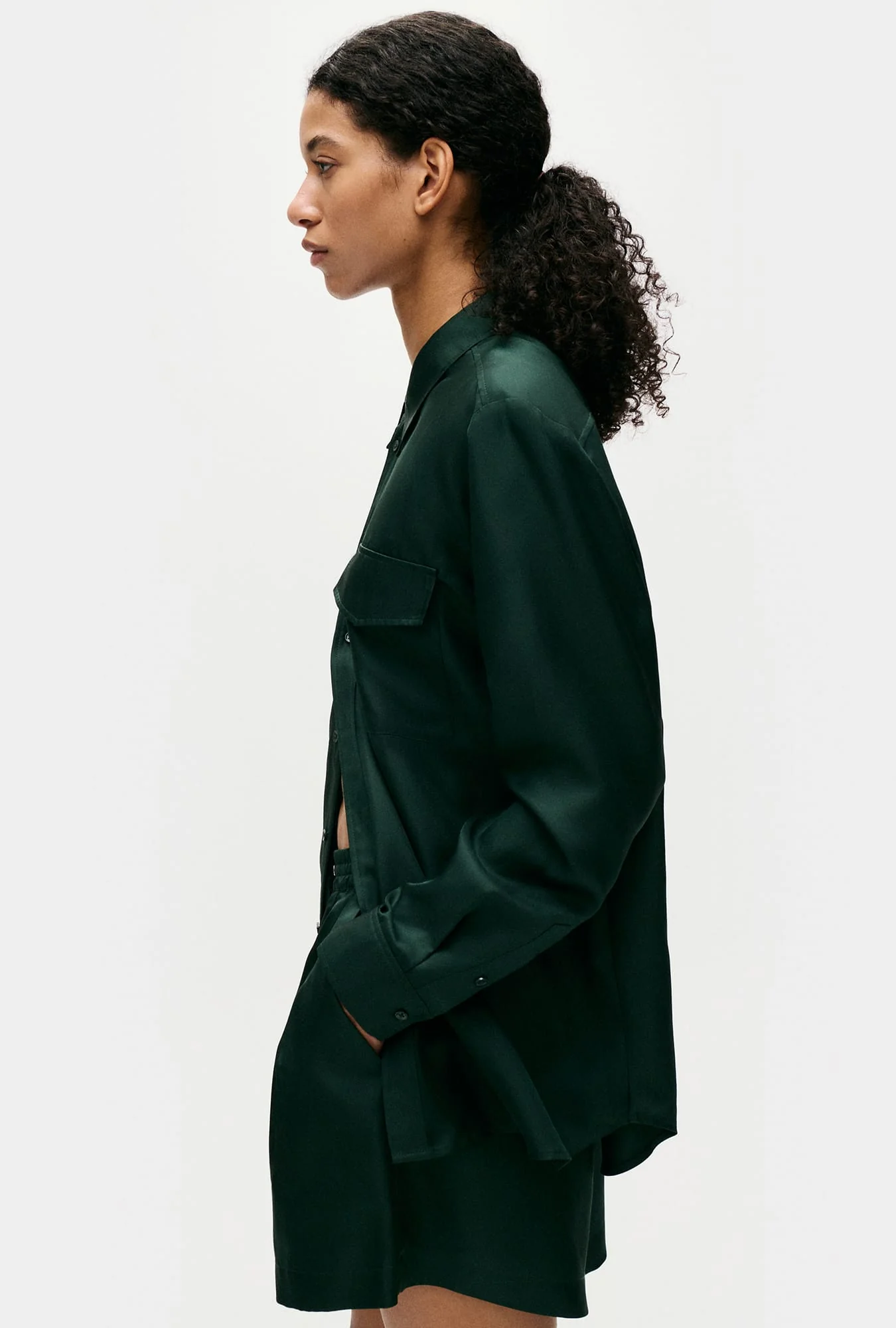 Twill Boyfriend Shirt Scarab - Image 4