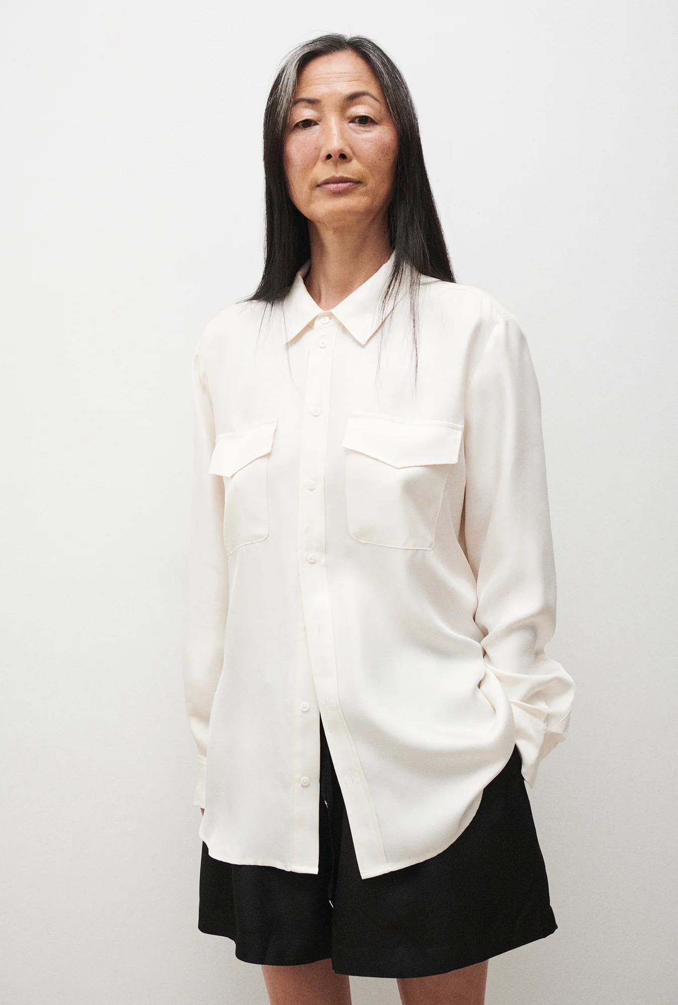 Twill Boyfriend Shirt White - Image 3