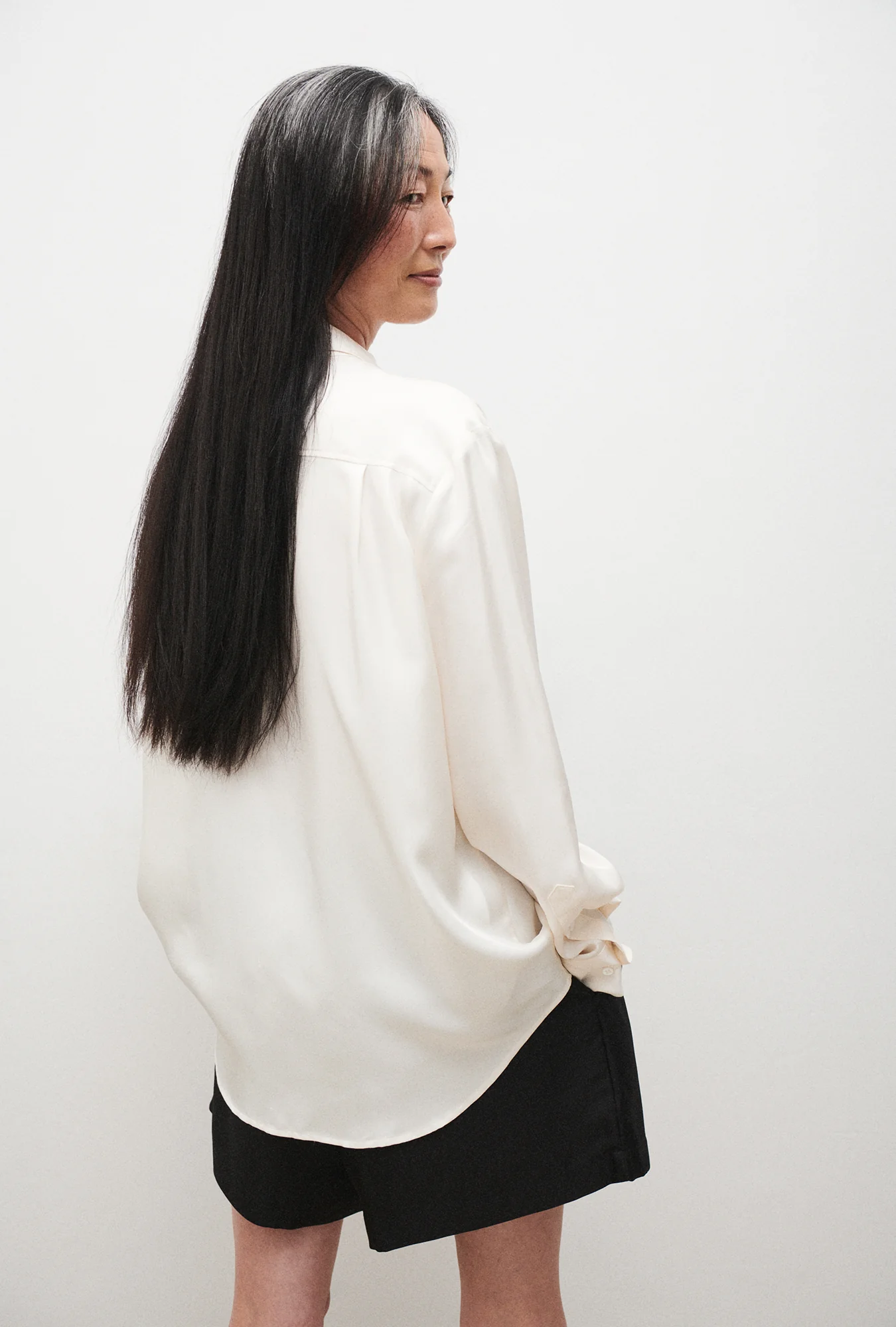 Twill Boyfriend Shirt White - Image 4
