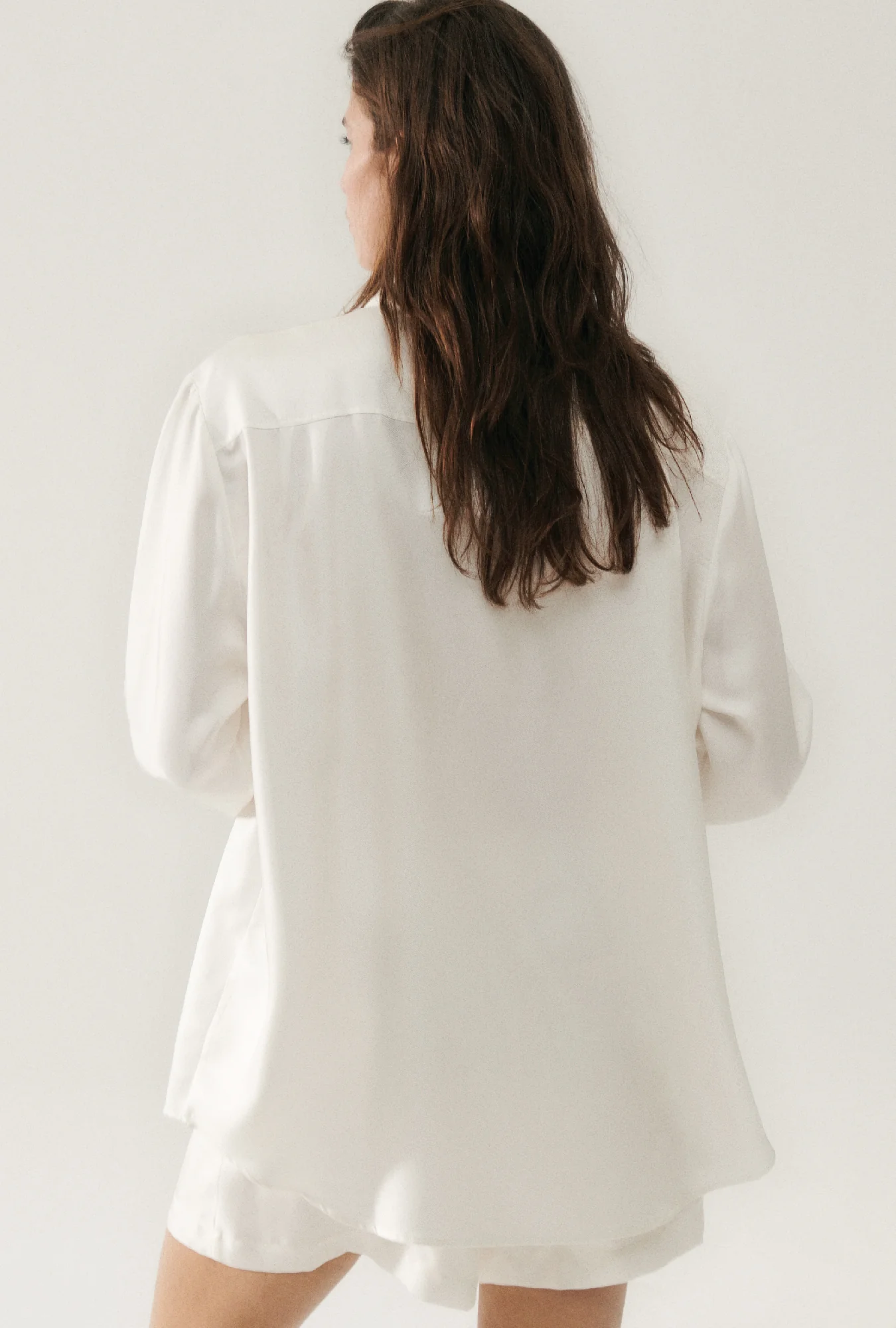 Twill Boyfriend Shirt White - Image 7