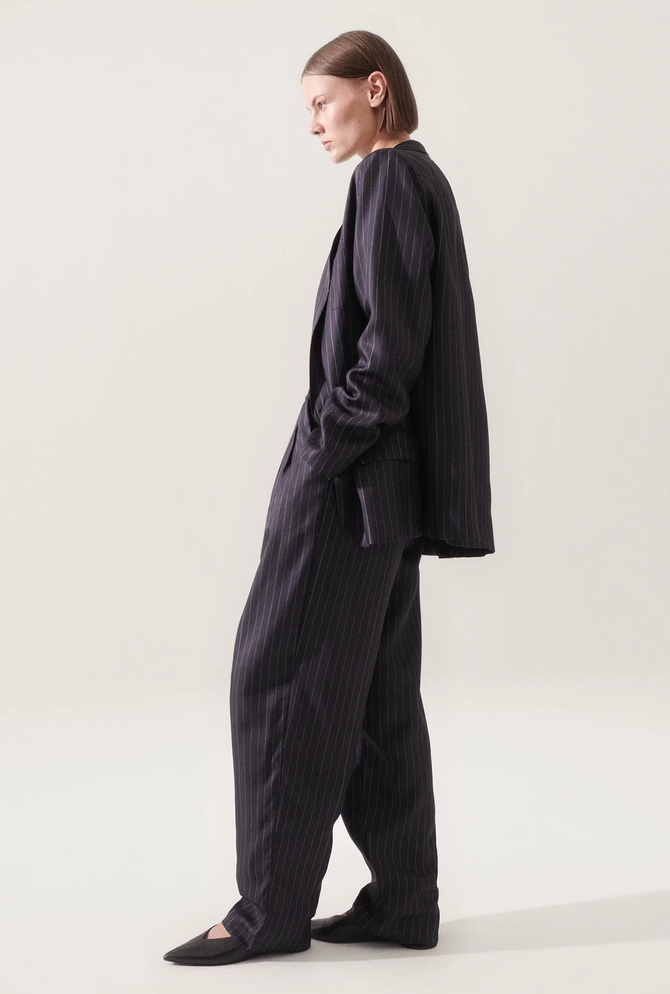 Twill Miami Blazer Pinstripe Black / White - Image 3