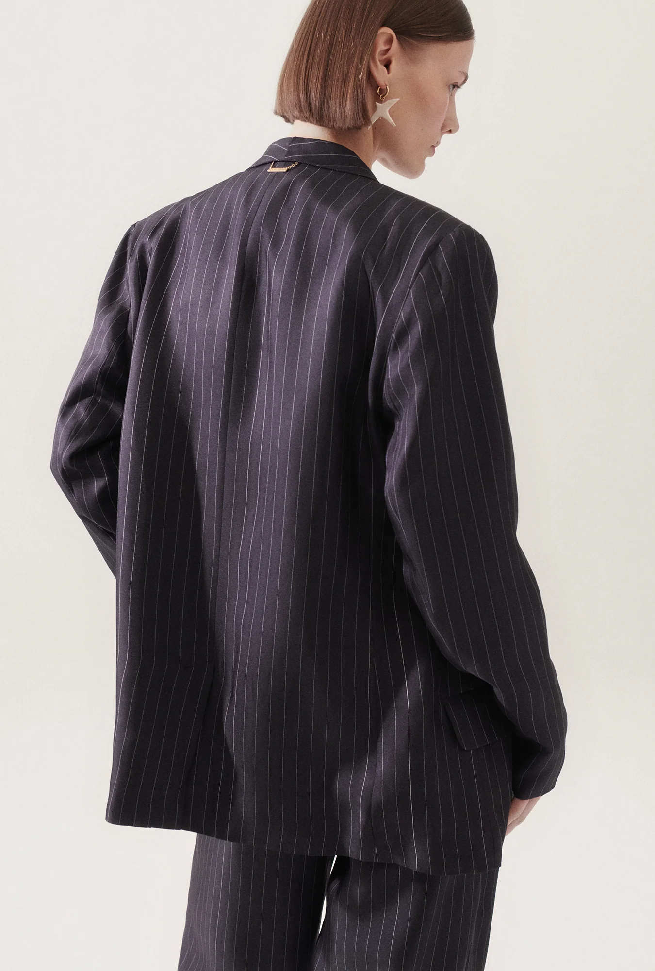 Twill Miami Blazer Pinstripe Black / White - Image 5
