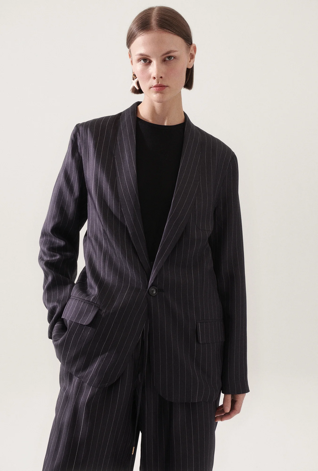 Twill Miami Blazer Pinstripe Black / White - Image 7