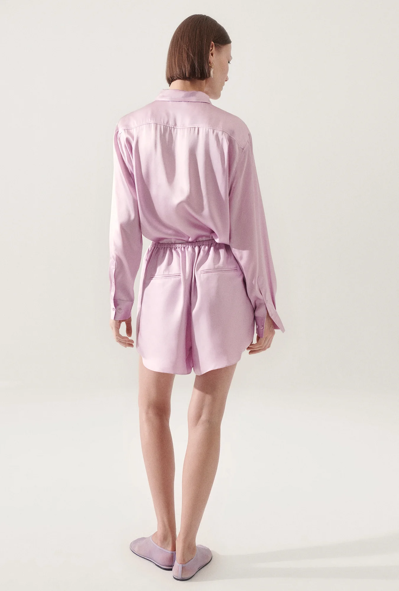 Twill Racer Shorts Lilac - Image 5