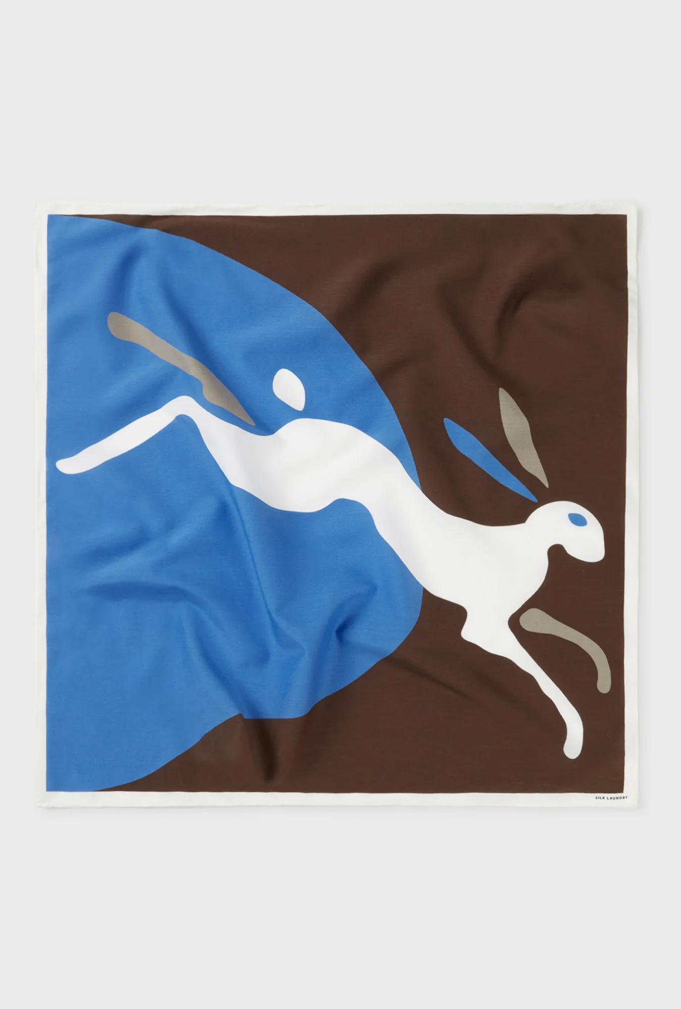 Twill Scarf Rabbit Dark Earth - Image 2
