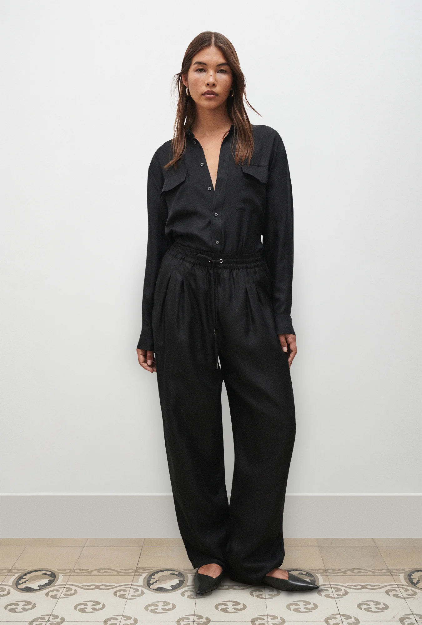 Twill Slouch Pants Black - Image 2