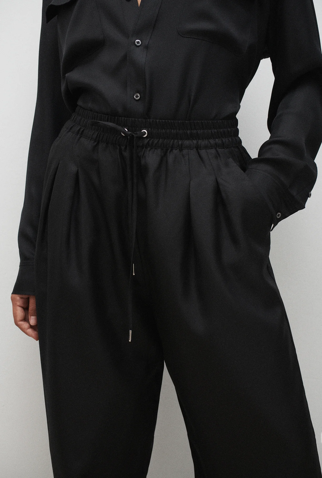 Twill Slouch Pants Black - Image 3